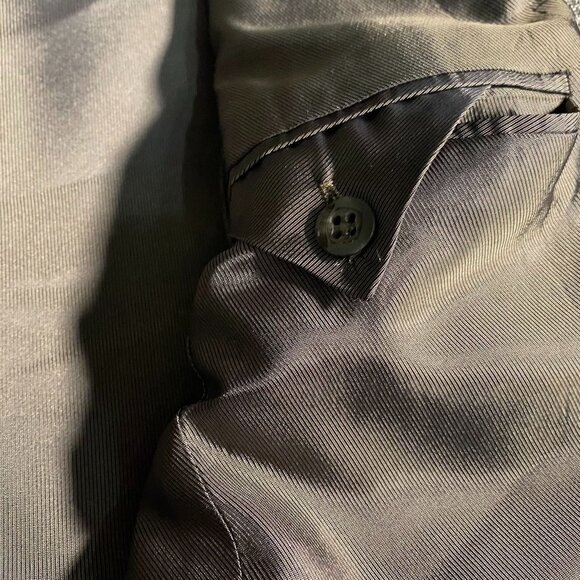 Oscar De La Renta Mens Blazer Jacket 38R Houndstooth Formal Gray Double Button - Picture 13 of 16